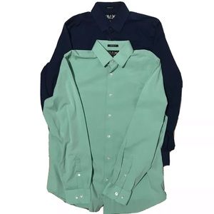 Lot of 2 1MX Express Dress Shirts Size M 15-15 1/2